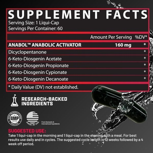 Nutrex Anabol Hardcore 60 Capsules - Imagen 2