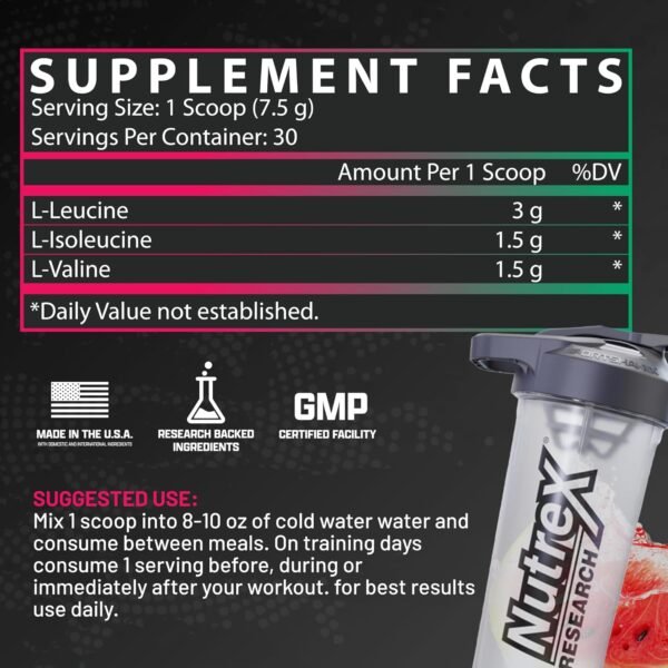 Nutrex Bcaa 6000 30 Servings Watermelon - Imagen 2