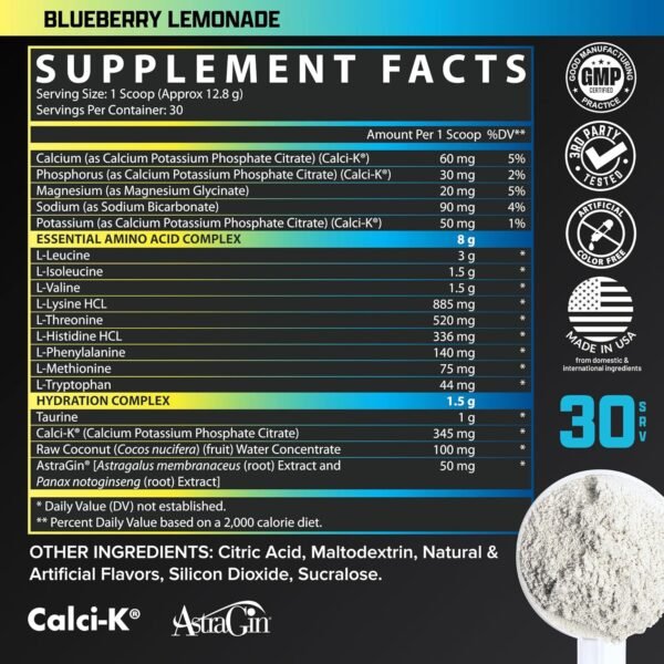 Nutrex Eaa + Hydration Blueberry Lemonade 30 Serv - Imagen 2