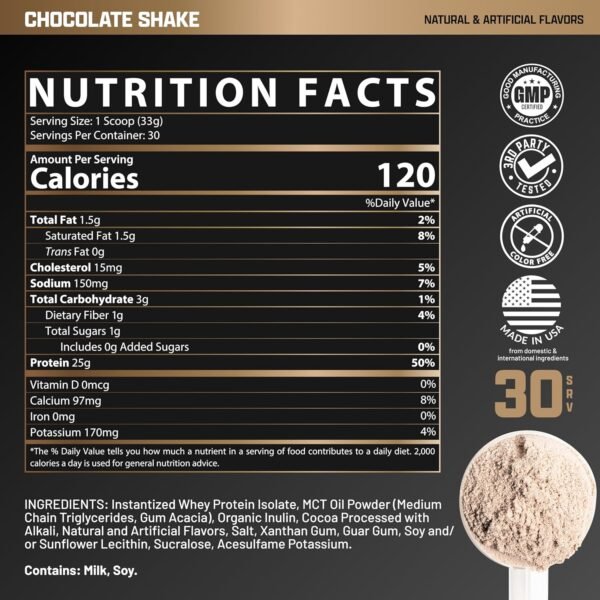 Nutrex Isofit 2.2Lb Chocolate Shake - Imagen 2