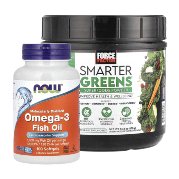 Combo Web 6 - Omega 3 100 Caps  + S-Marter greens