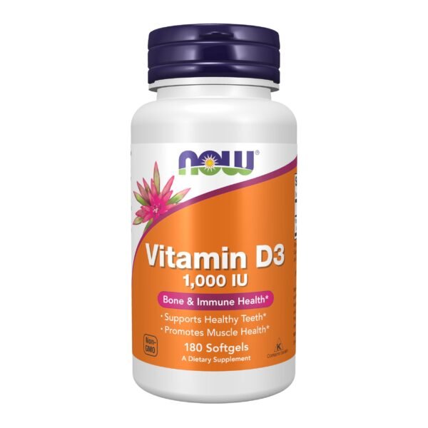 Vitamina D3 1,000 Iu 180 Softgels