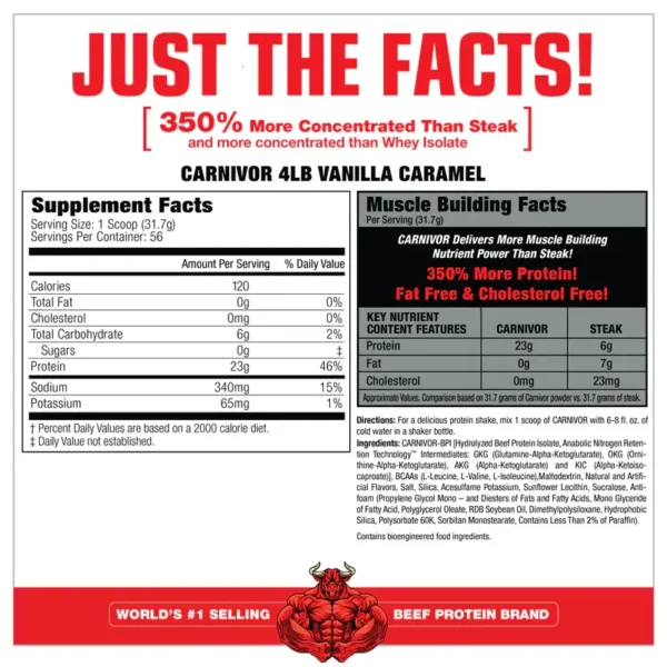 Carnivor Iso Muscleds , Vainilla , 4 libras - Imagen 2